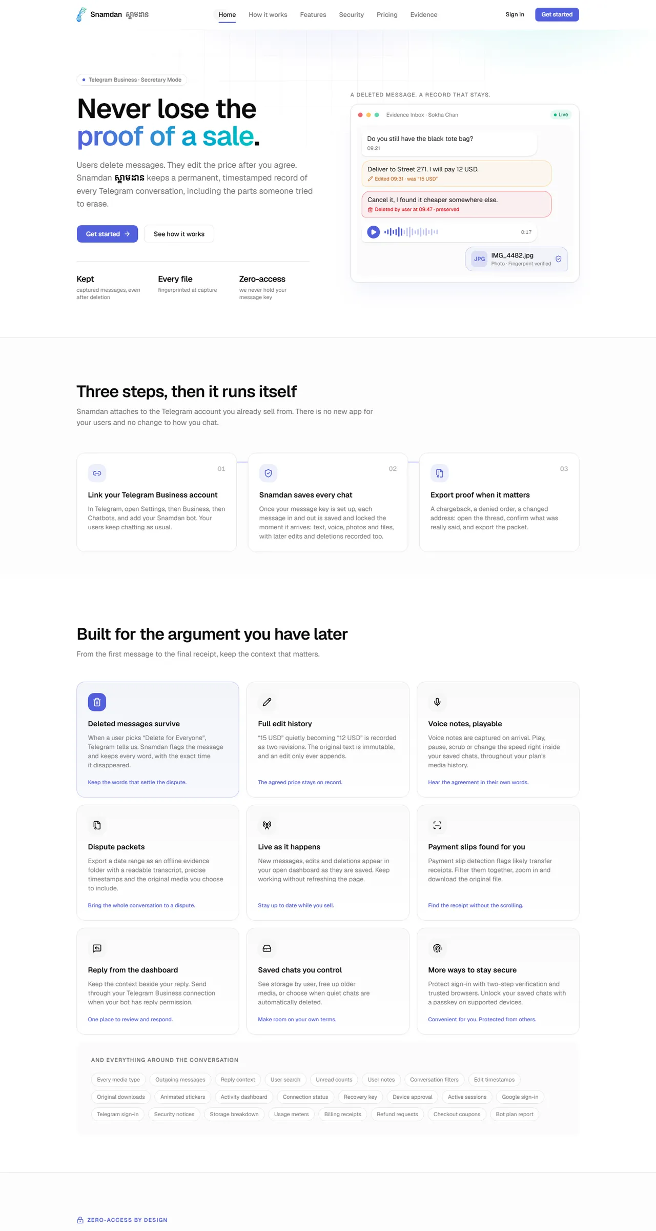 Snamdan website